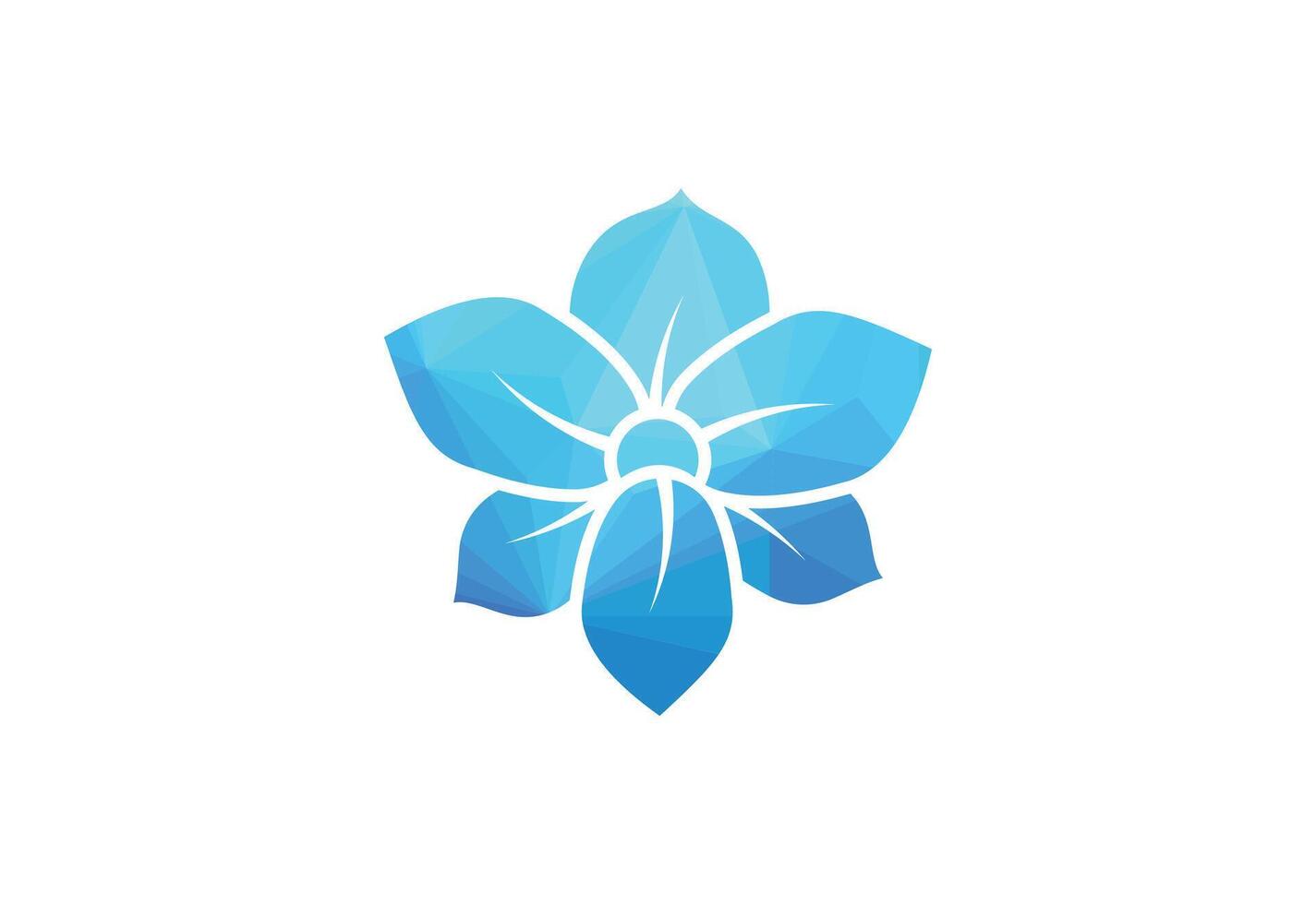 orchidea fiore logo design modello vettore