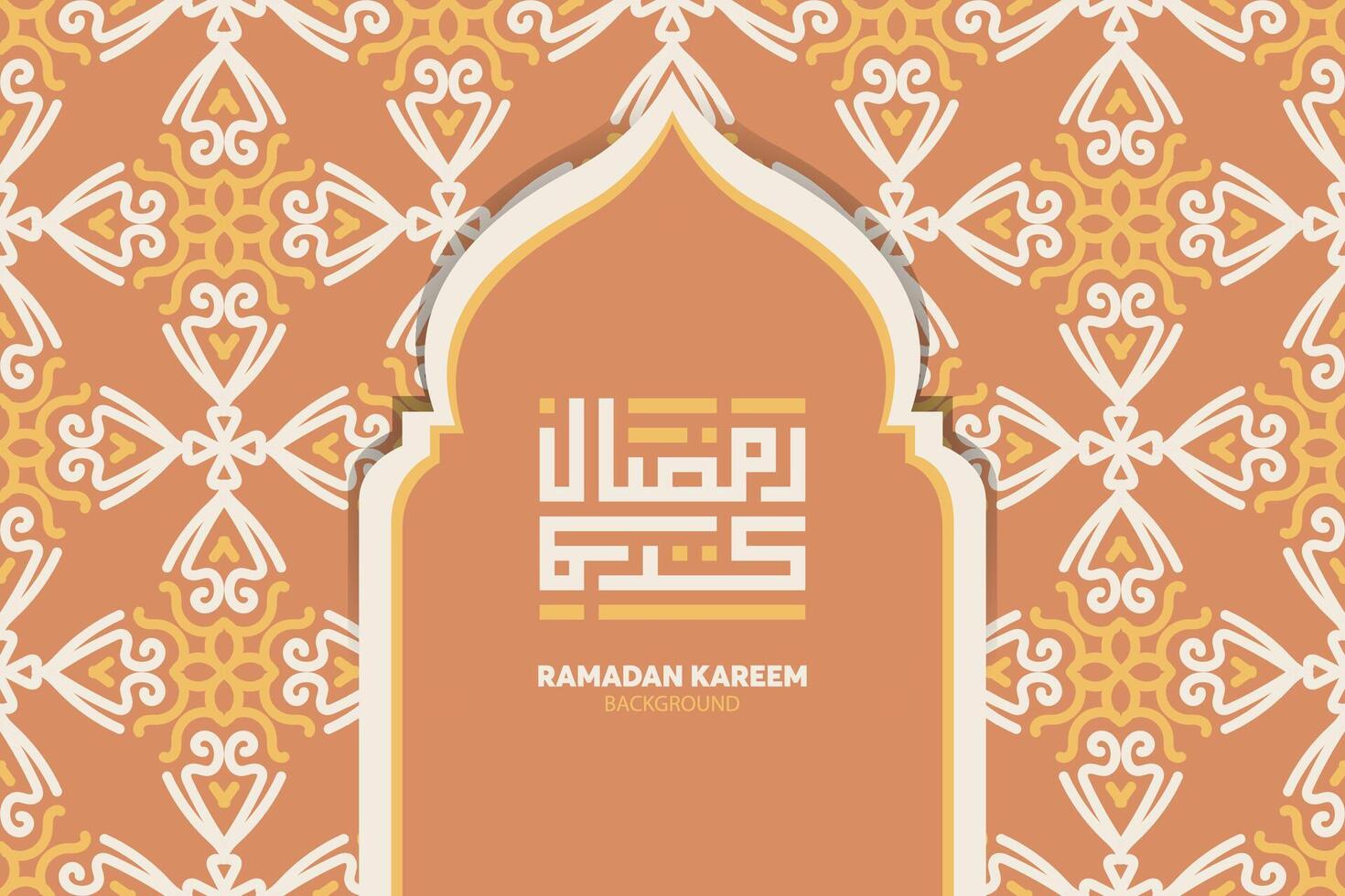 Ramadan kareem nel Arabo calligrafia saluto carta, il Arabo calligrafia significa, generoso Ramadan, vettore