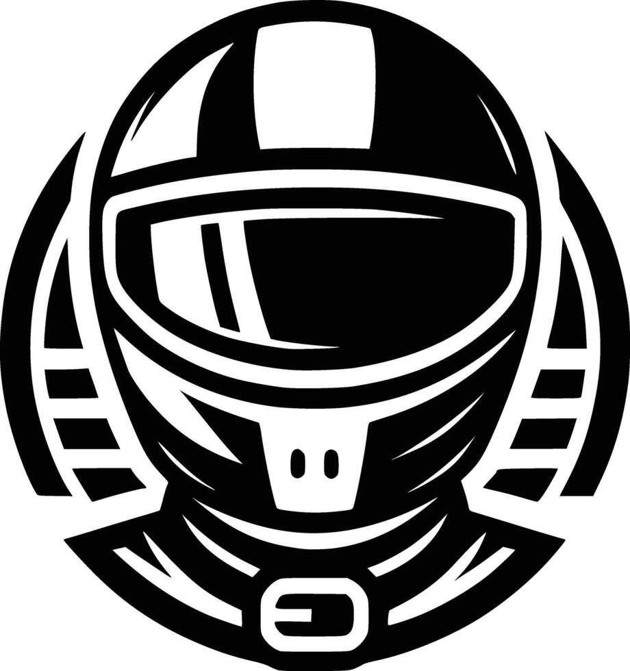 emblema professione illustrazione di corridore indossare casco vettore