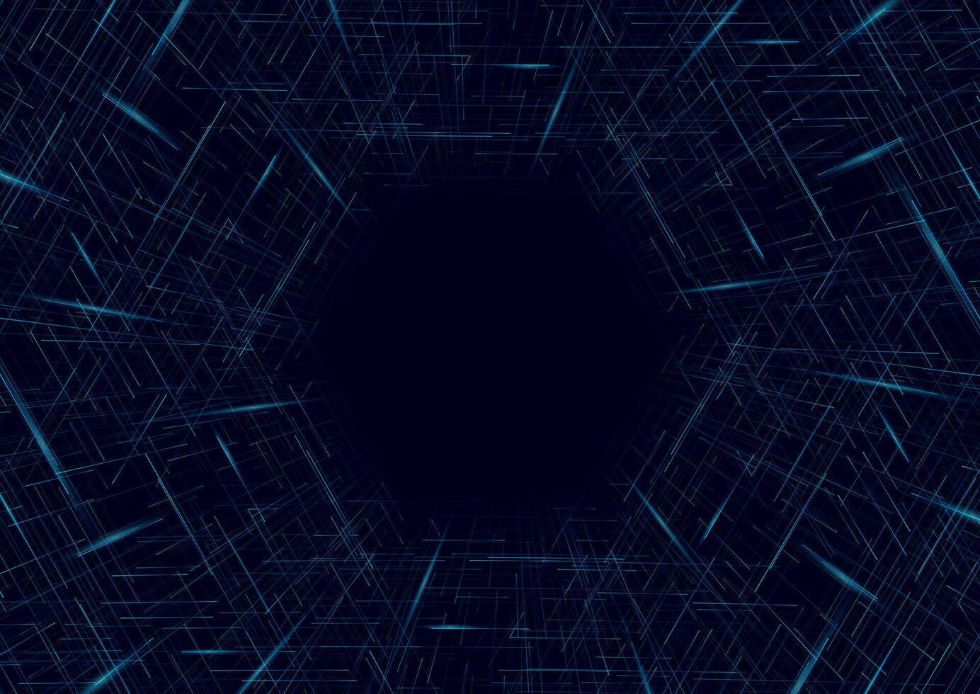 blu minimo raggiante Linee astratto futuristico Tech sfondo vettore