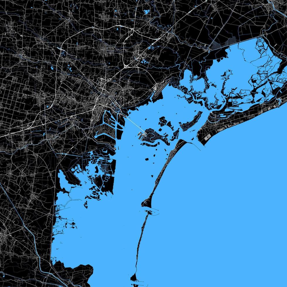 carta geografica di venezia, metropolitano città di Venezia, Italia vettore