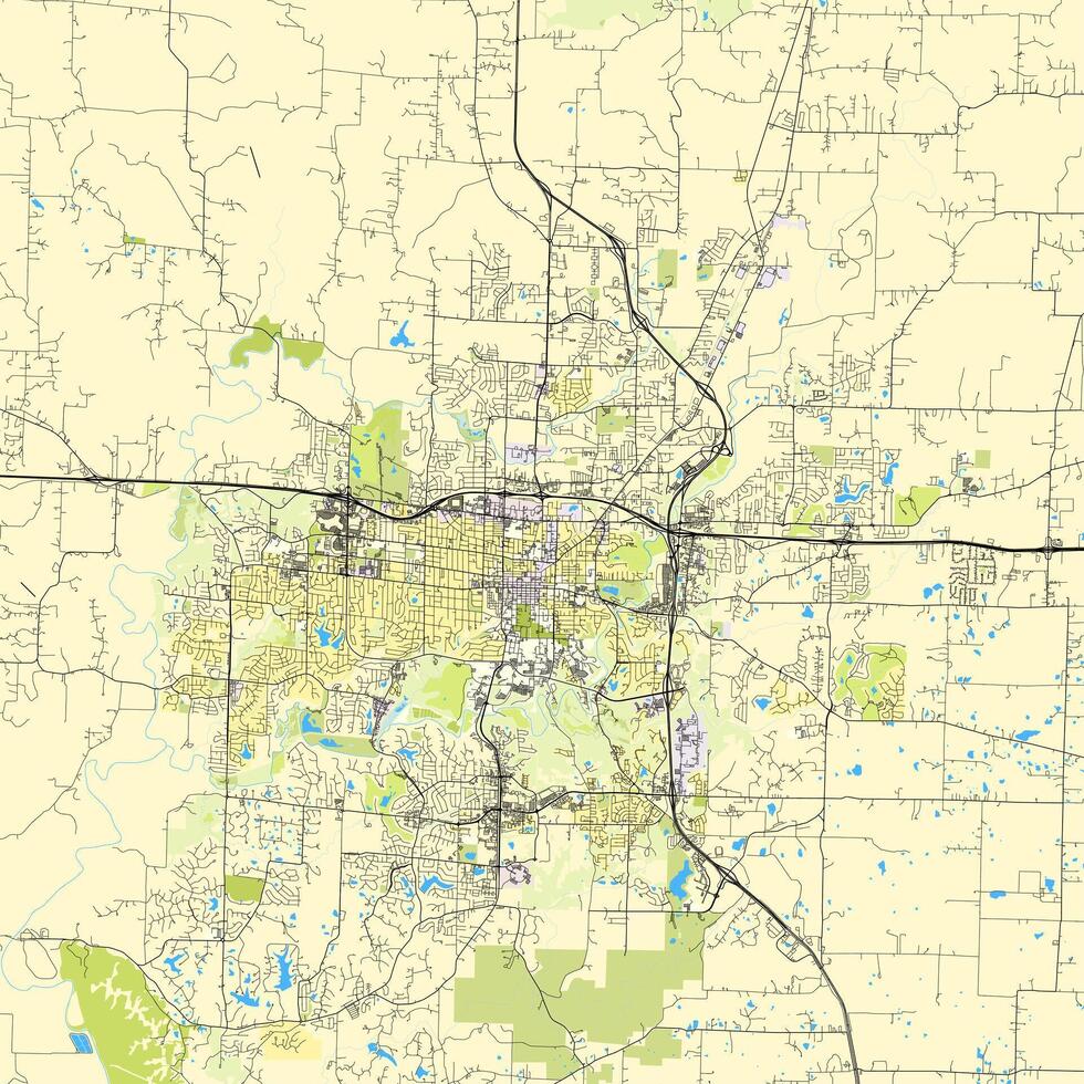 carta geografica di Colombia, Missouri, Stati Uniti d'America vettore