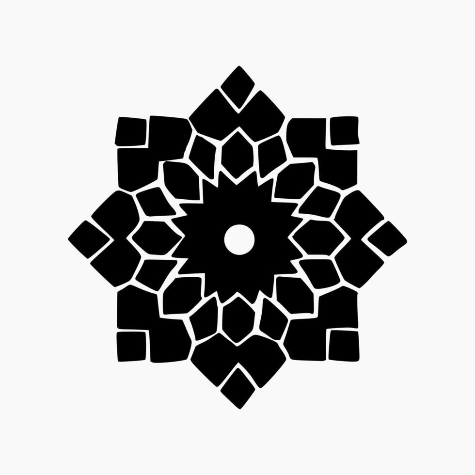 islamico geometrico. astratto mandala. etnico decorativo elemento. Islam, Arabo, indiano, e ottomano motivi vettore