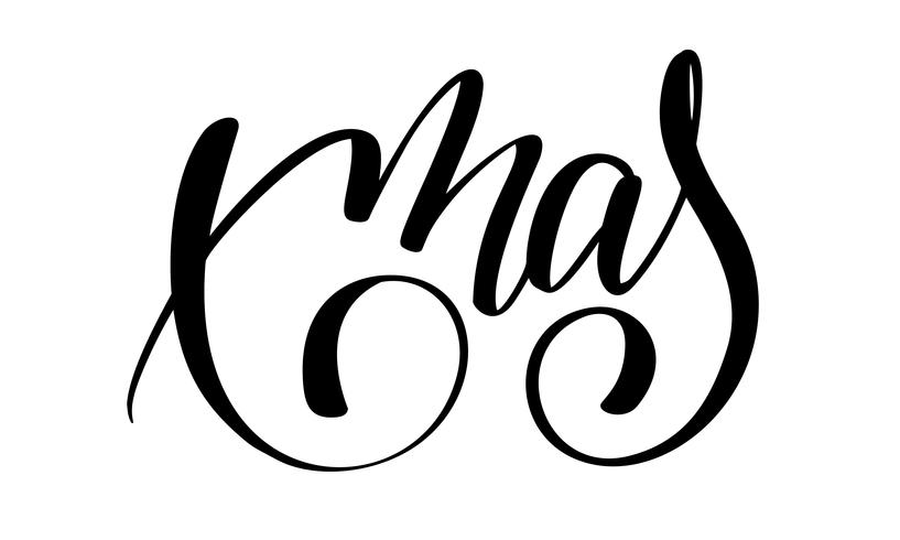 parola di lettering calligrafia di Natale. Vacanze di Natale e Capodanno Illustrazione vettoriale EPS. Decor per biglietto di auguri