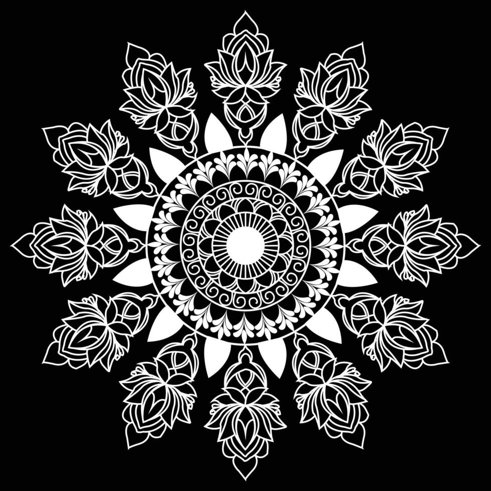 design di mandala di lusso vettore