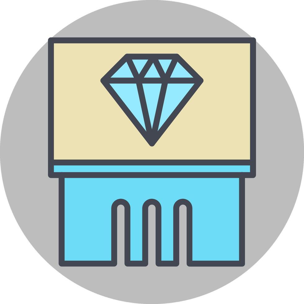 diamante mostra vettore icona
