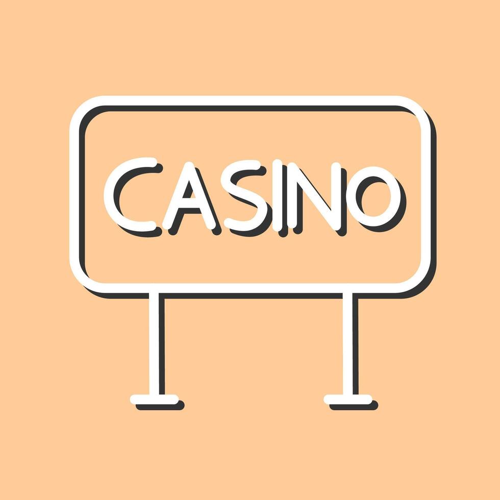 casinò cartello vettore icona