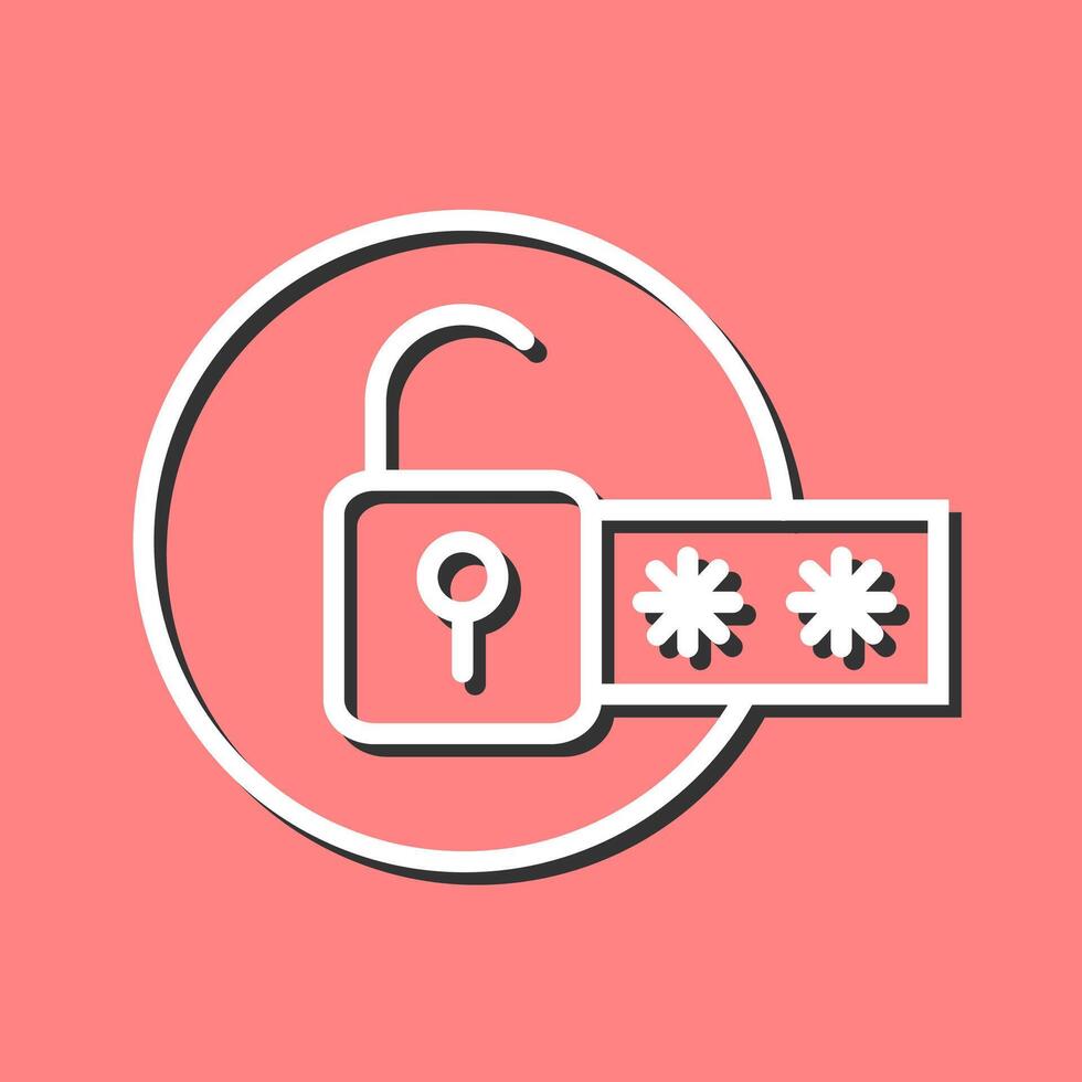 codice di accesso serratura io vettore icona