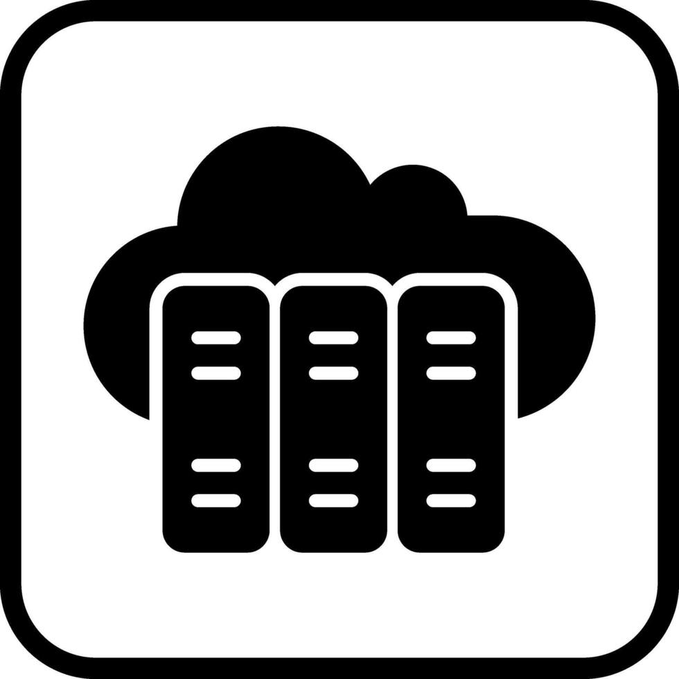 nube biblioteca vettore icona