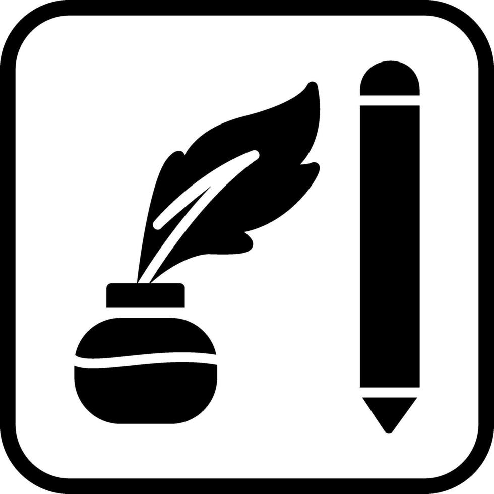 scrittura attrezzatura vettore icona