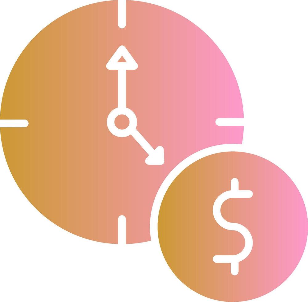 tempo è i soldi vettore icona