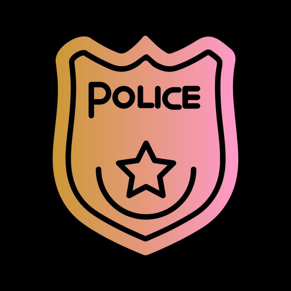 polizia distintivo io vettore icona