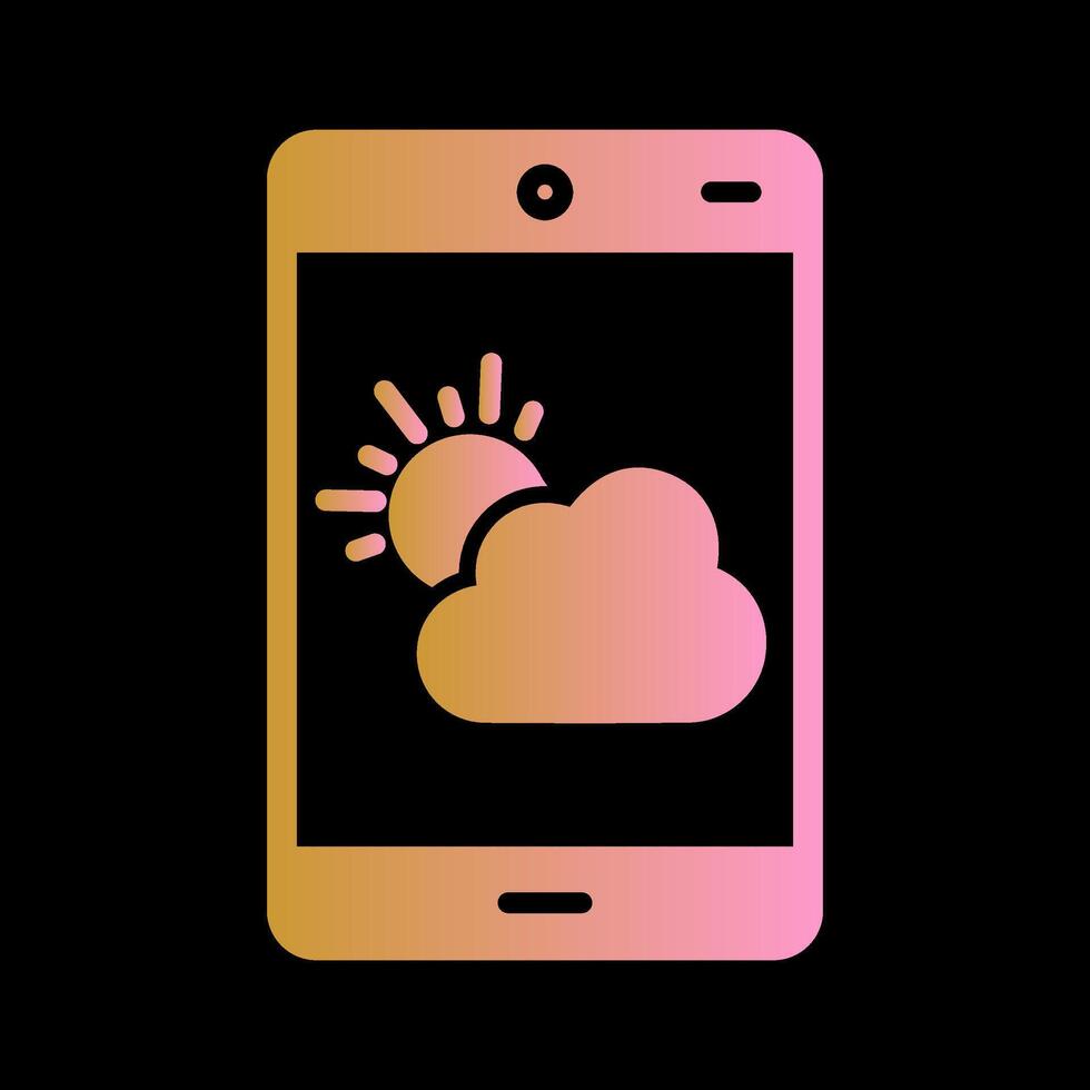 tempo metereologico App vettore icona