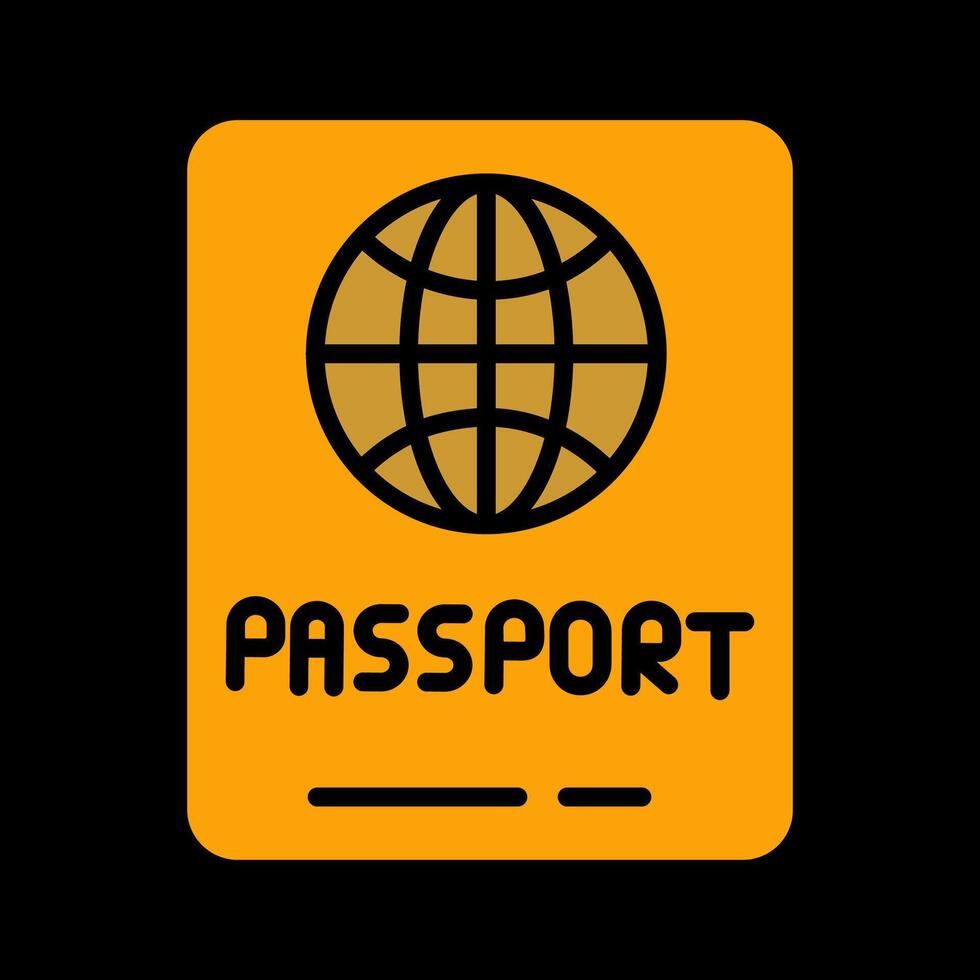 passaporto vettore icona