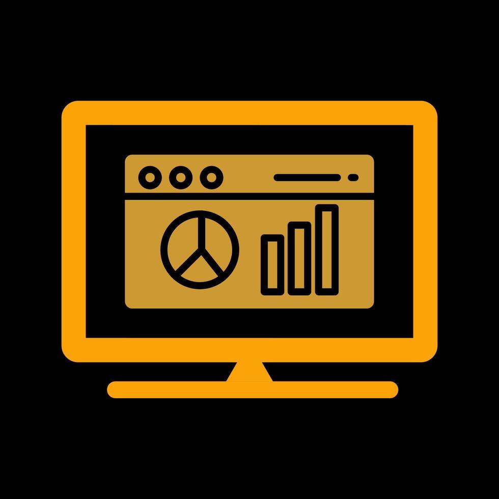 pagina web statistica vettore icona