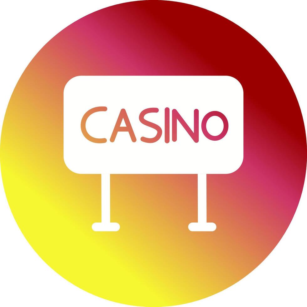 casinò cartello vettore icona