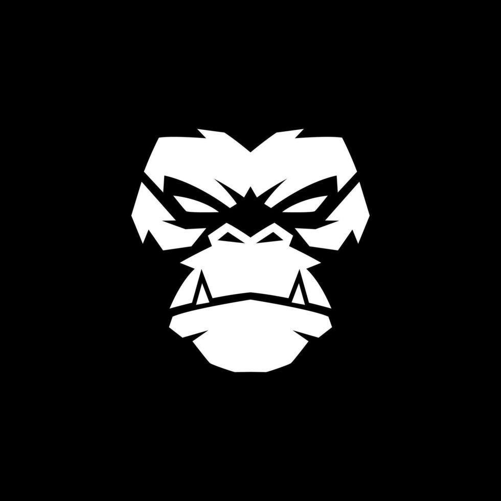 gorilla viso logo modello vettore