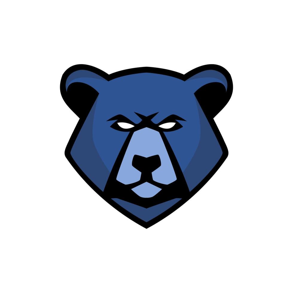 modello di logo della mascotte dell'orso vettore