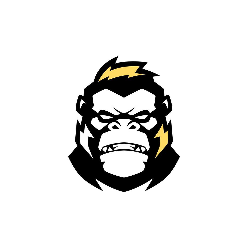 arrabbiato gorilla logo vettore