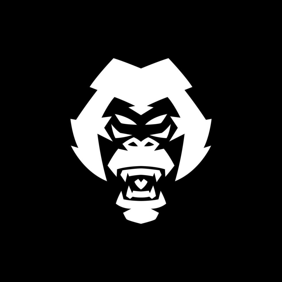 gorilla viso logo vettore