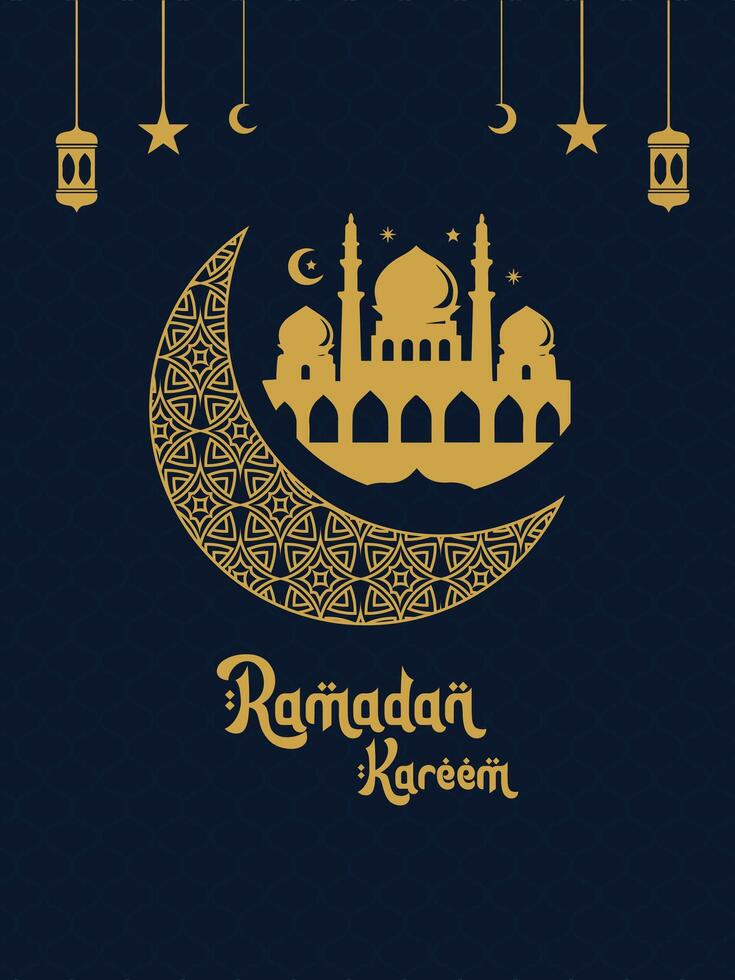 Ramadan kareem. islamico saluto carta Ramadan. manifesto Ramadan. vettore illustrazione