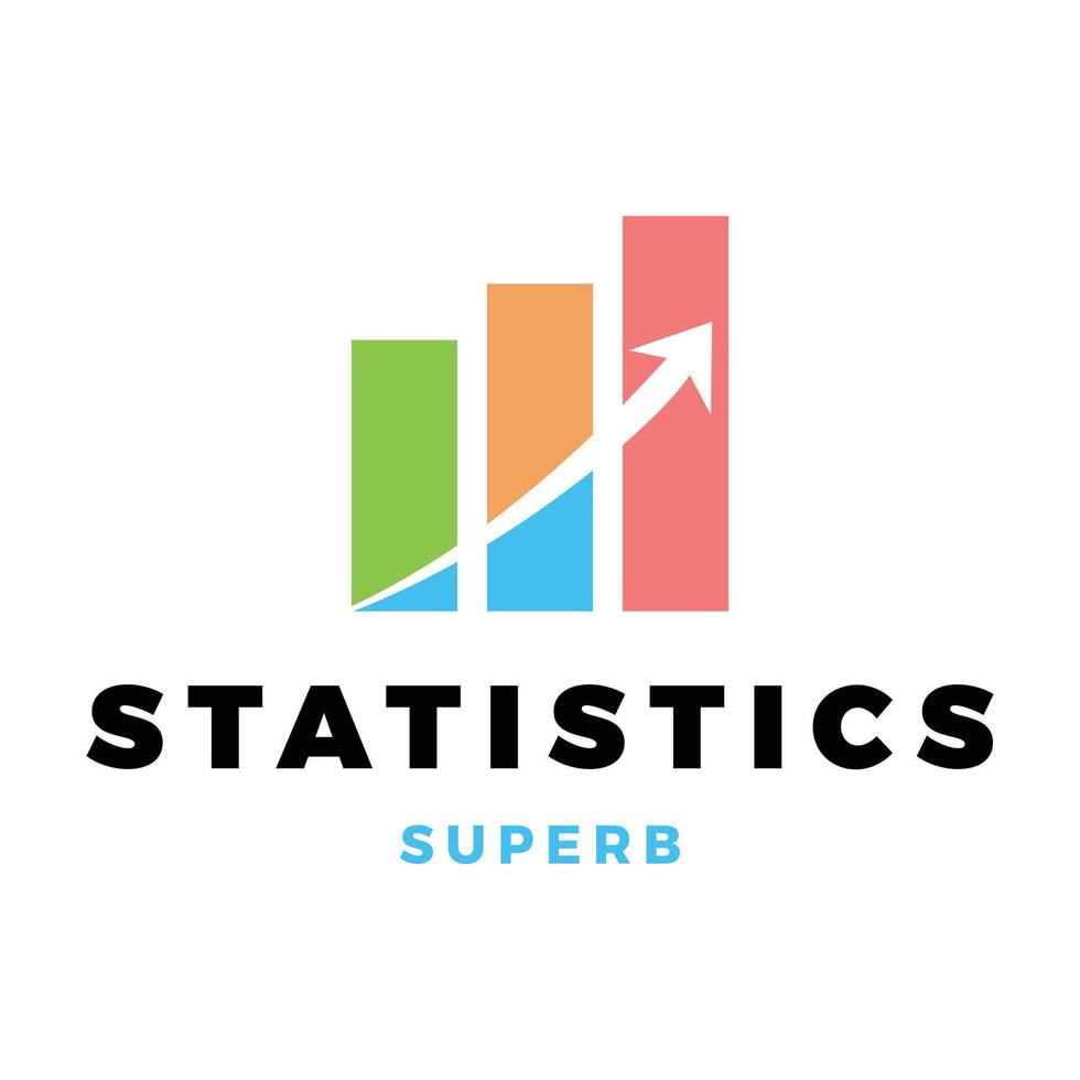 statistico icona logo design modello vettore