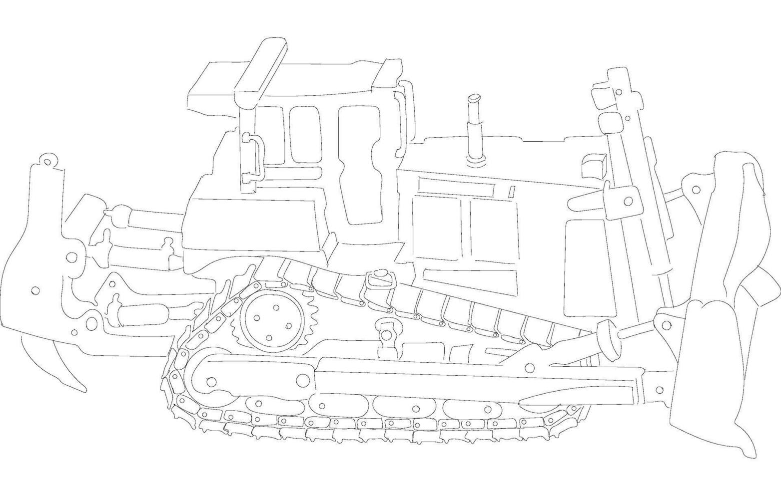 semplice bulldozer disegno vettore