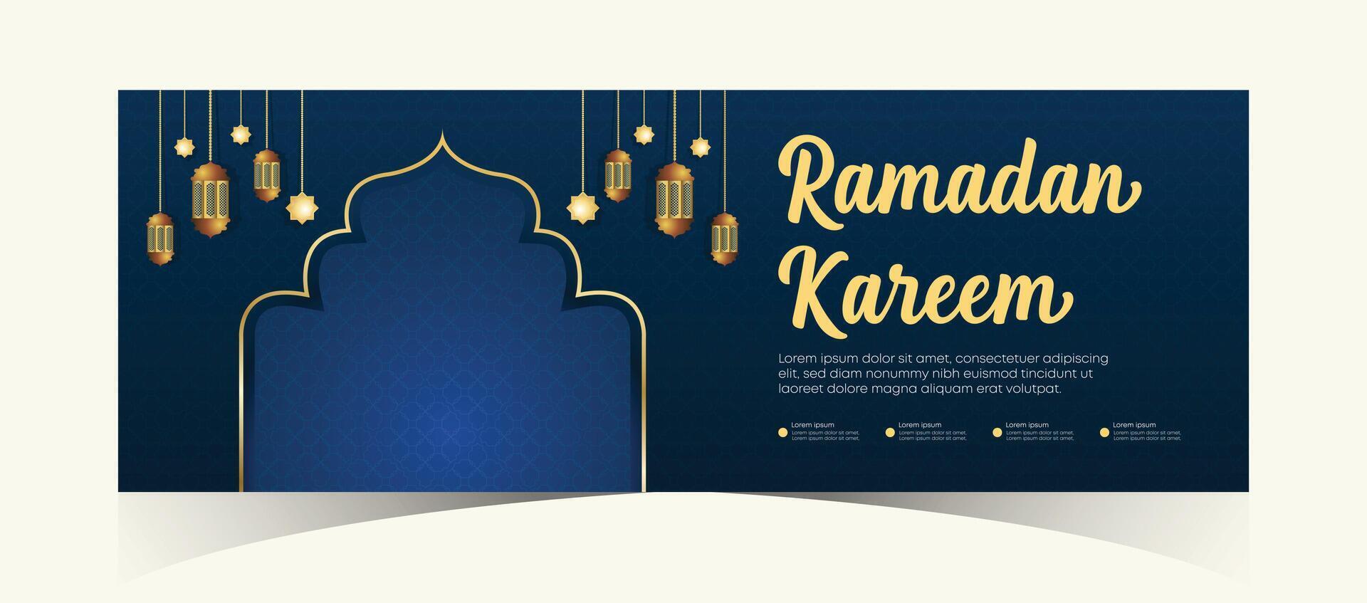 Ramadan kareem ragnatela sfondo super vendita bandiera con podio per Schermo di Prodotto. Ramadan mega grande vendita promozione manifesto e sociale media inviare. islamico speciale offrire promozione bandiera design modello vettore