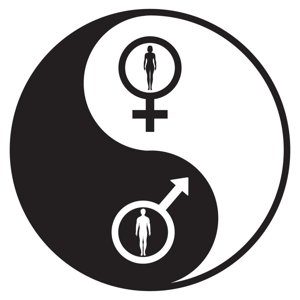 ying yang simbolo. vettore