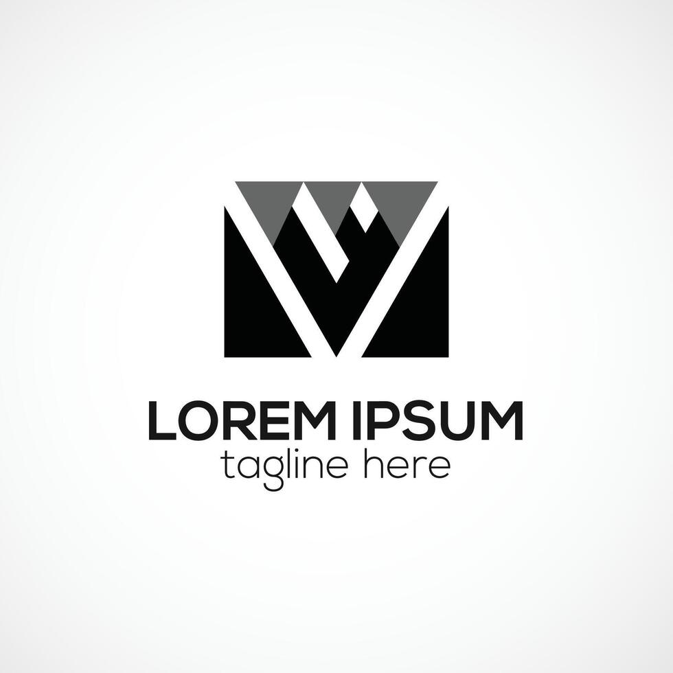 moderno v lettera astratto logo design concetto isolato vettore modello illustrazione