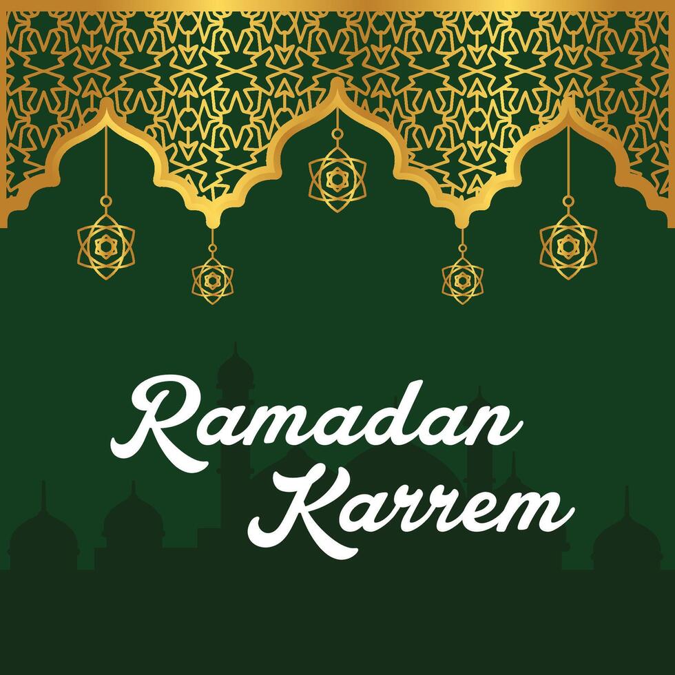 post sui social media di ramadan kareem vettore