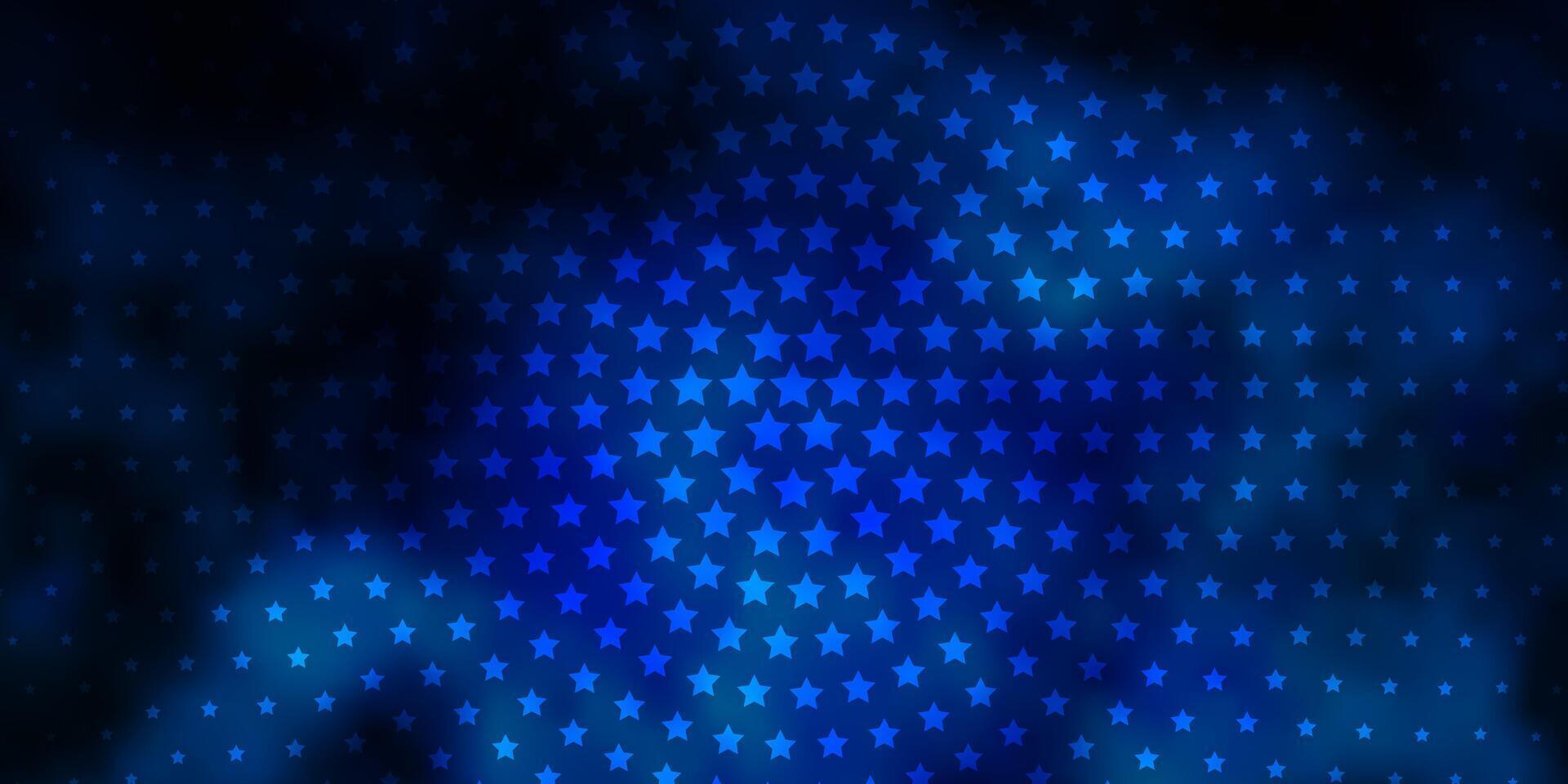 modello vettoriale blu scuro con stelle astratte.