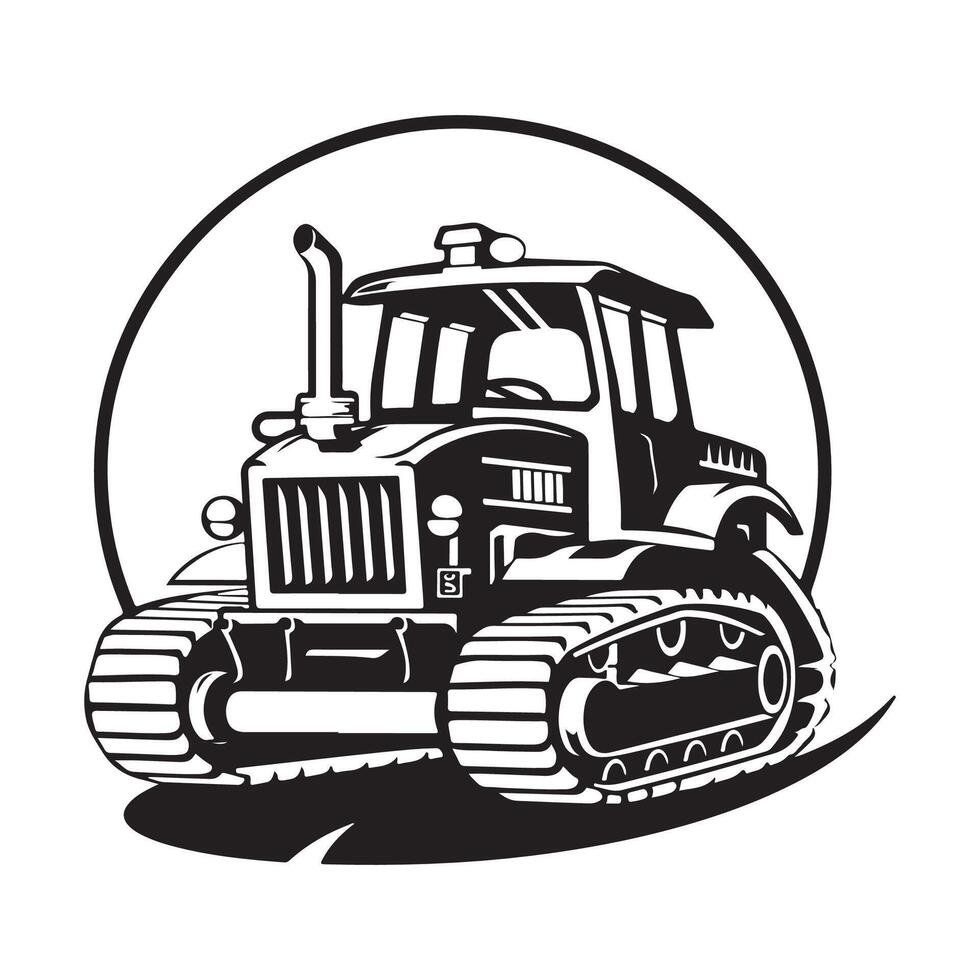 bulldozer design vettore, illustrazione di un' bulldozer vettore
