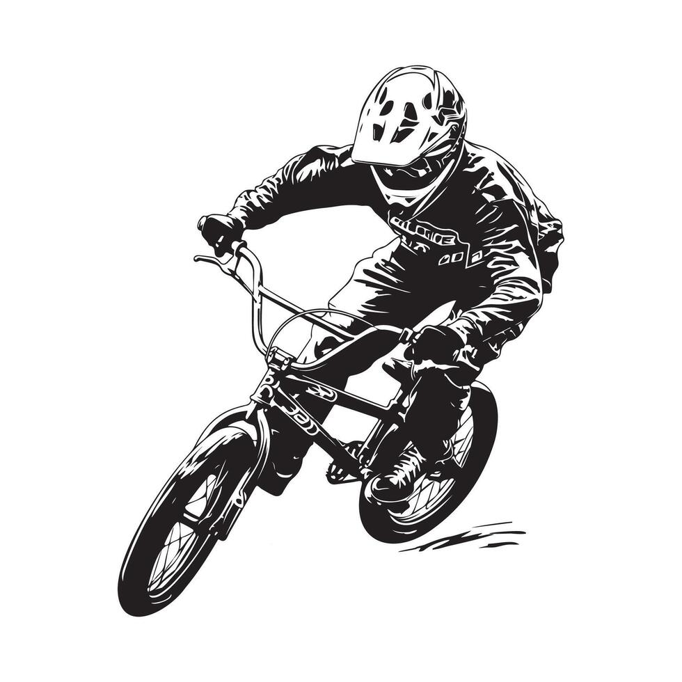 bmx da corsa vettore arte, icone, e grafica