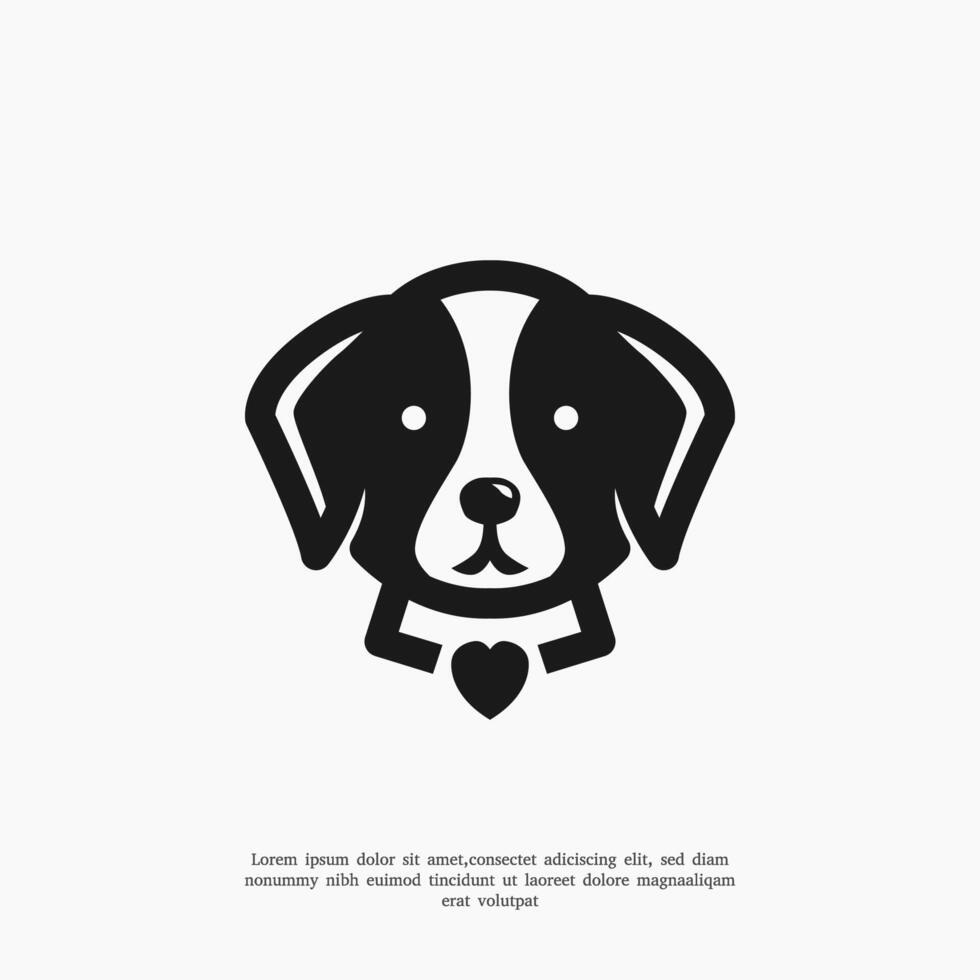 vettore cucciolo testa logo design. Perfetto per animale domestico Servizi, legato al cane imprese, o animale amanti.