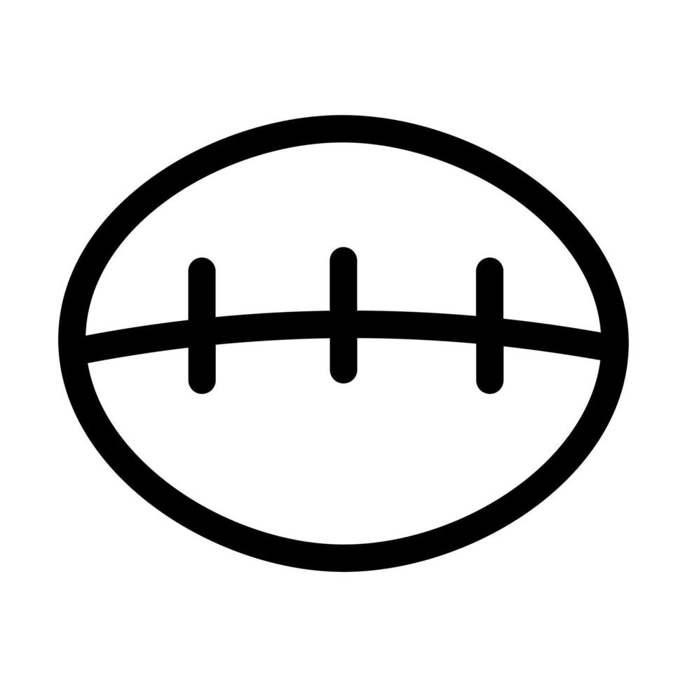nero vettore Rugby icona isolato su bianca sfondo