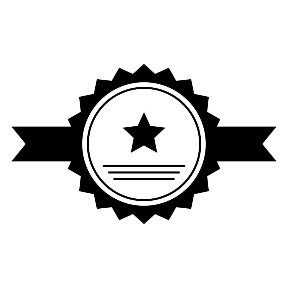 nero vettore certificato icona isolato su bianca sfondo