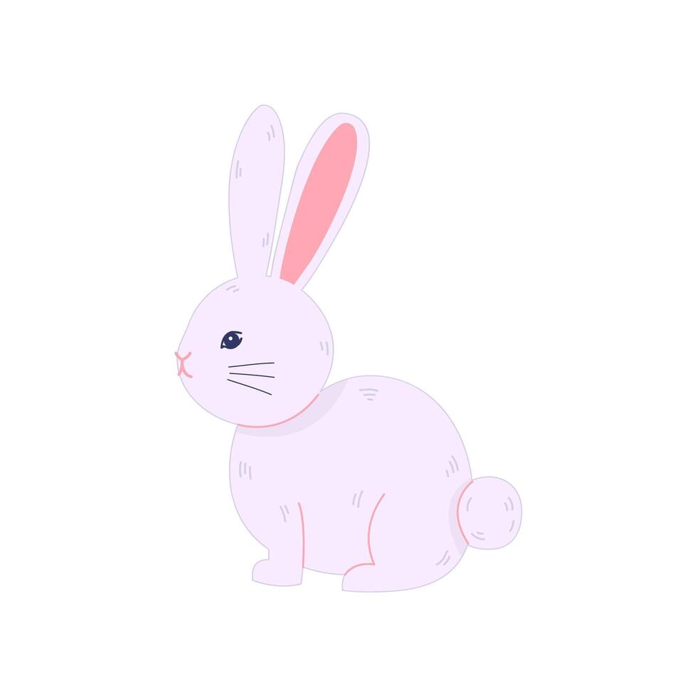 carino mano disegnato Pasqua coniglietto illustrazione vettore