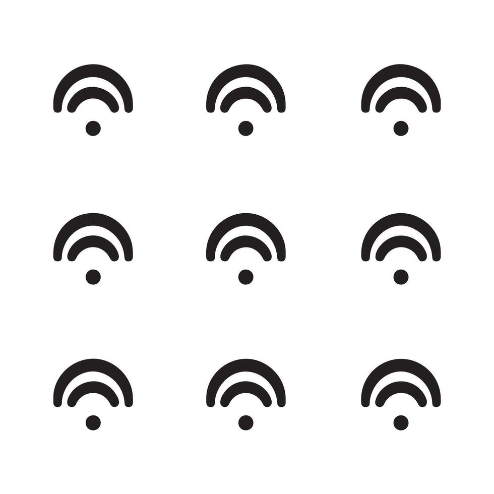 un' nero silhouette Wi-Fi simbolo vettore