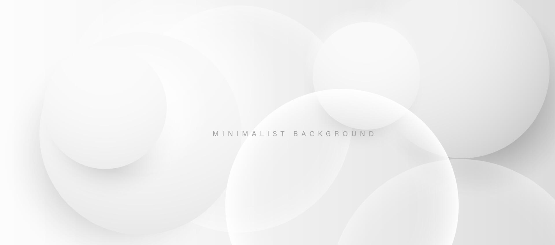astratto minimalista bianca sfondo con circolare elementi vettore
