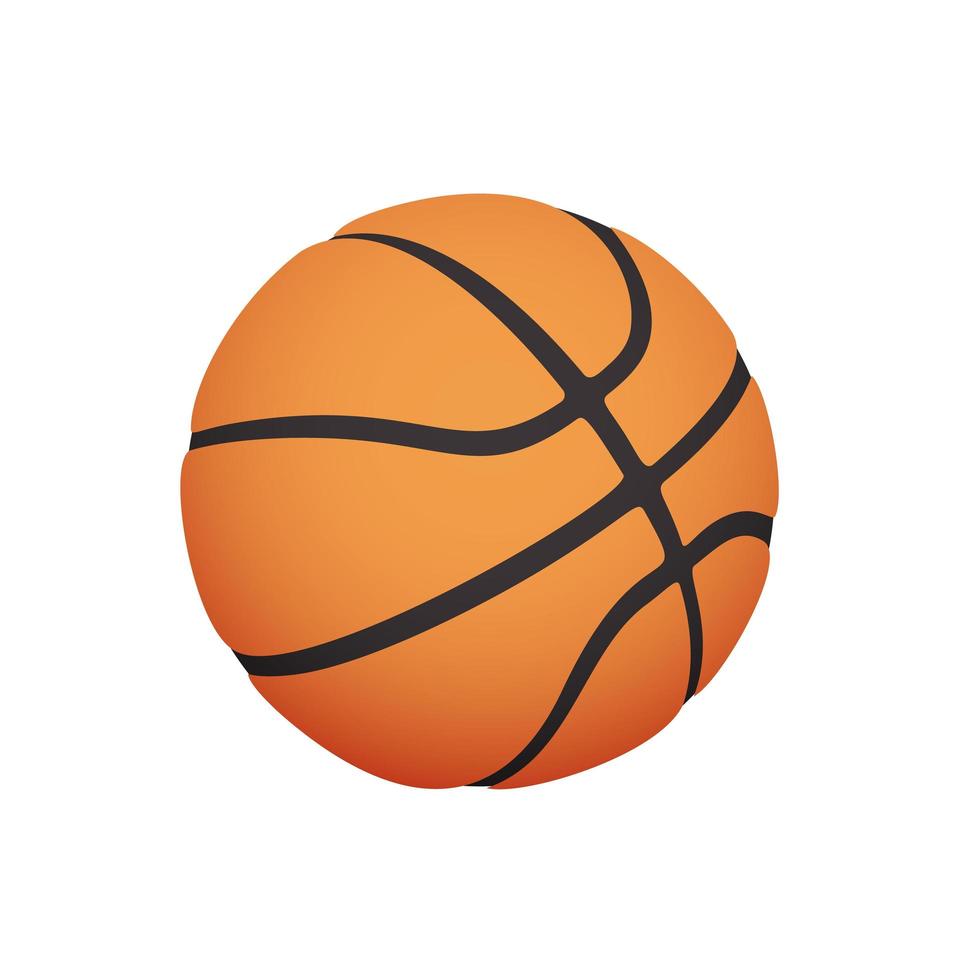 icona dello sport. palla da basket, semplice modello di logo piatto. emblema moderno per notizie sportive o squadra. illustrazione vettoriale isolato.