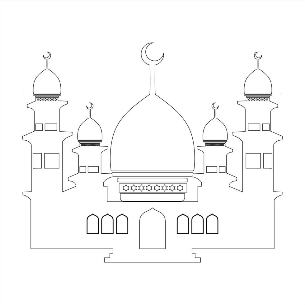 schema moschea illustrazione vettore elemento