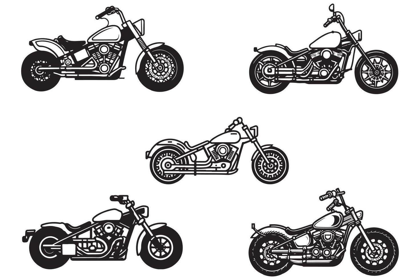 mannaia motociclo schema vettore su bianca sfondo illustrazione
