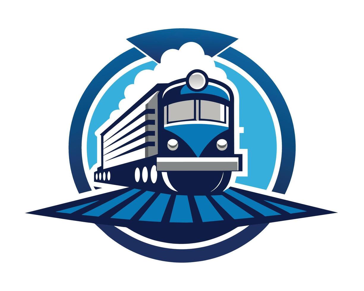 treno la logistica azienda logo vettore illustrazione su bianca sfondo