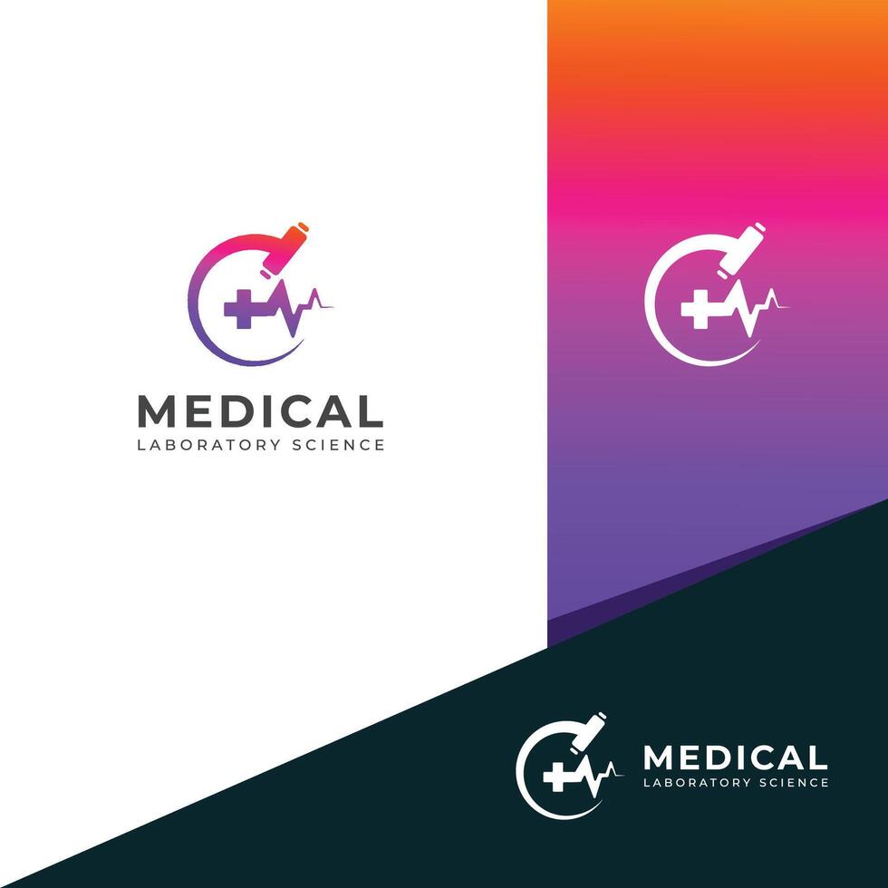 creativo medico laboratorio scienza logo design vettore