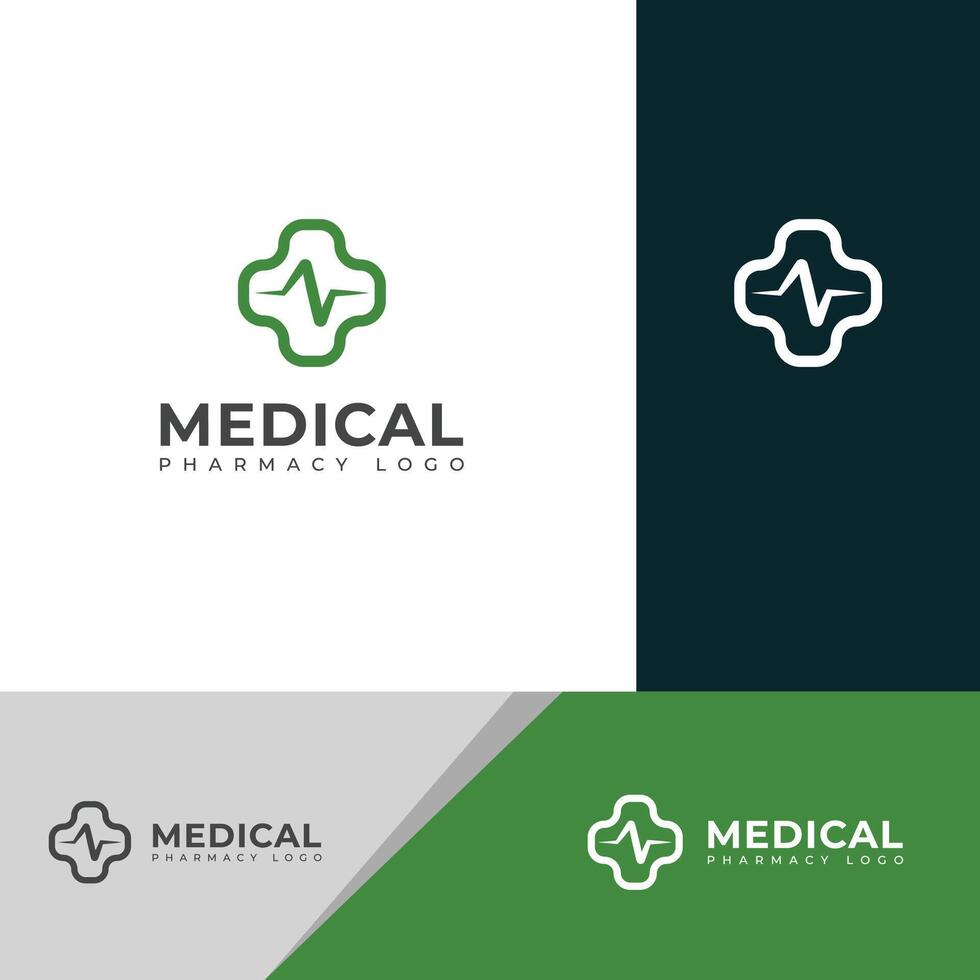 creativo medico farmacia logo design vettore modello.