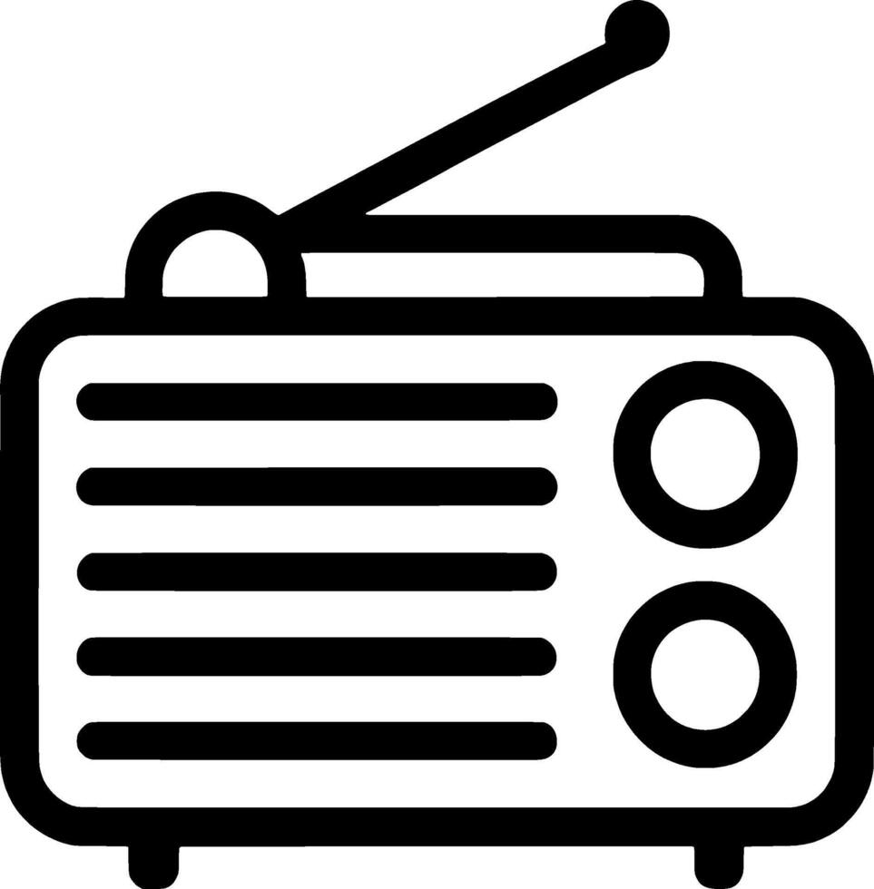 Radio icona piatto vettore illustrazione.