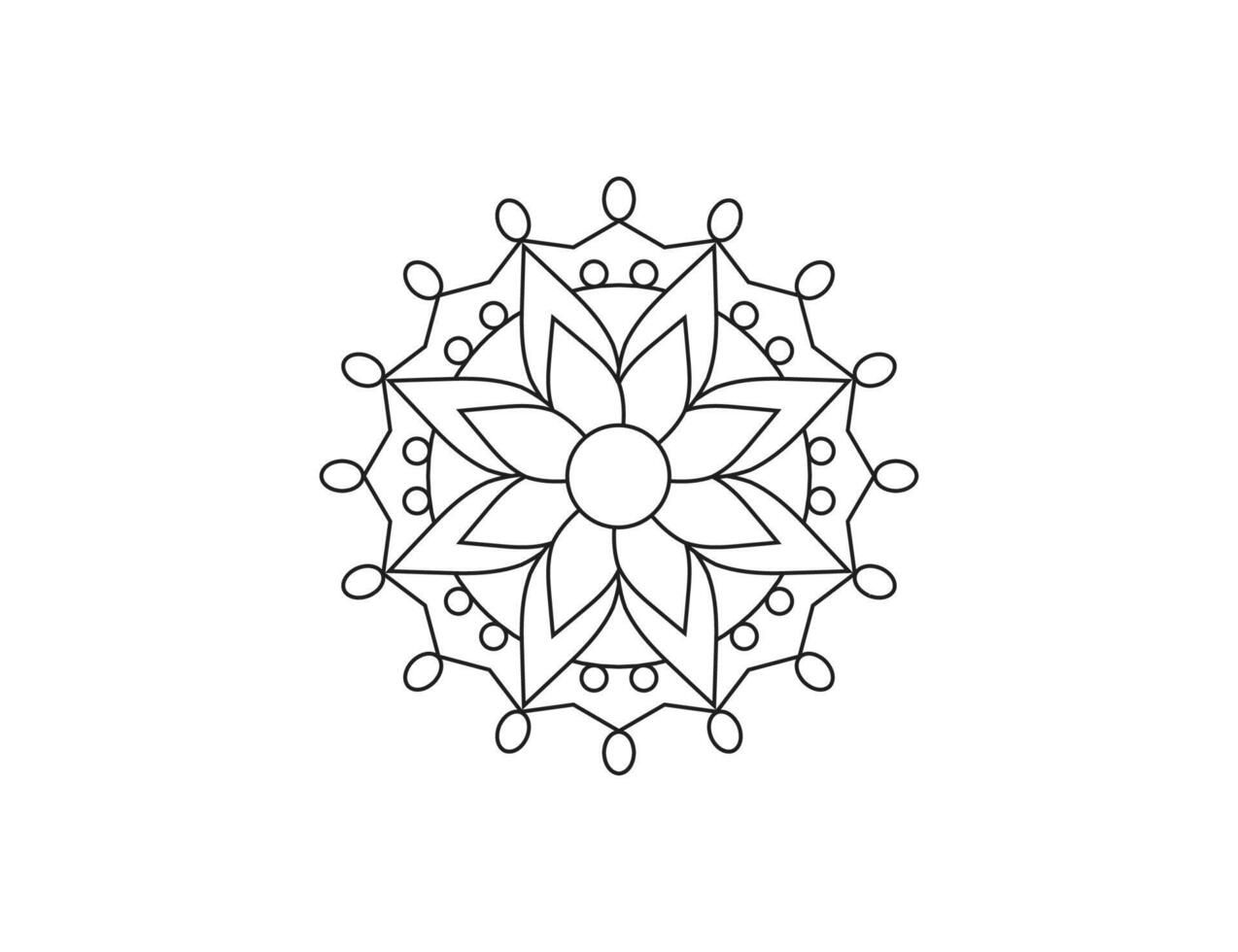 mandala. decorativo elemento, fiore, ornamento. vettore illustrazione.