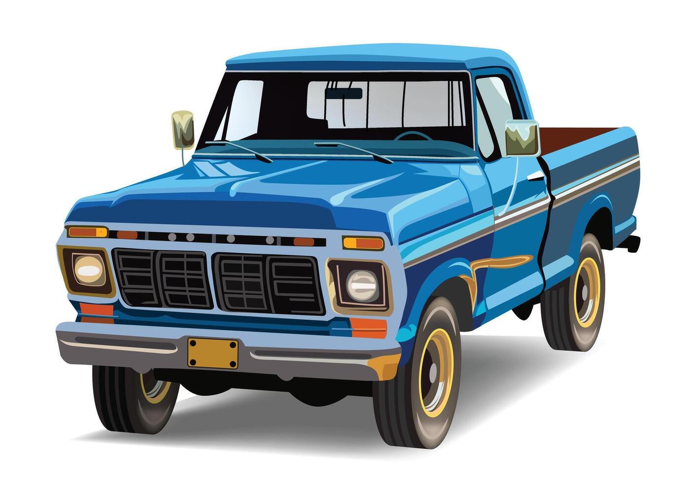 classico camion classico vettore per sfondo design isolato su bianca sfondo.
