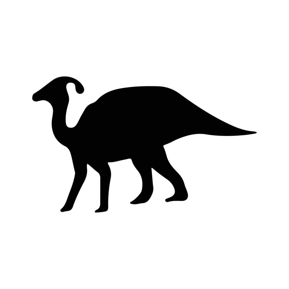 dinosauro sagome vettore illustrazione isolato su bianca sfondo. preistorico animale vettore silhouette. nero dinosauro sagome per bambini.